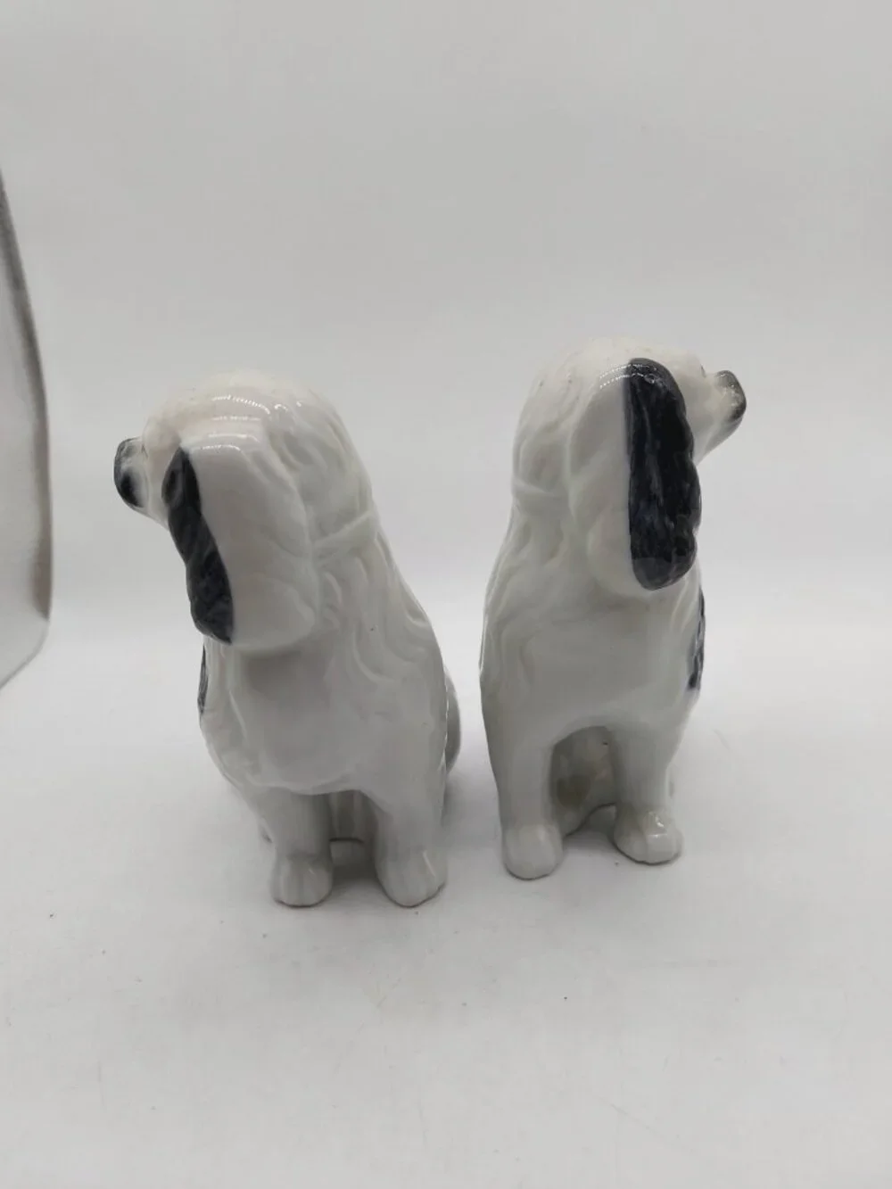 Staffordshire Dogs Spaniel White Black 6